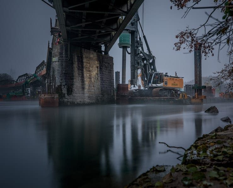 impact pile driver hammer crane