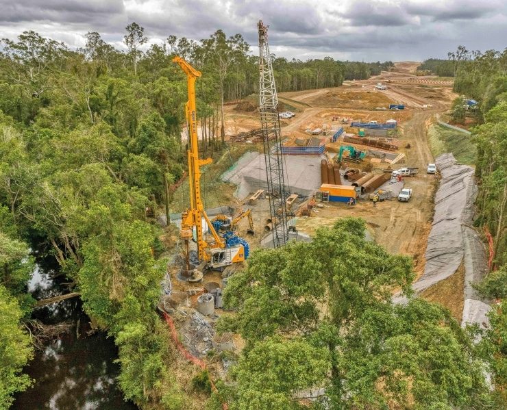 Bauer Carries out Piling Works for the Bruce Highway Upgrade