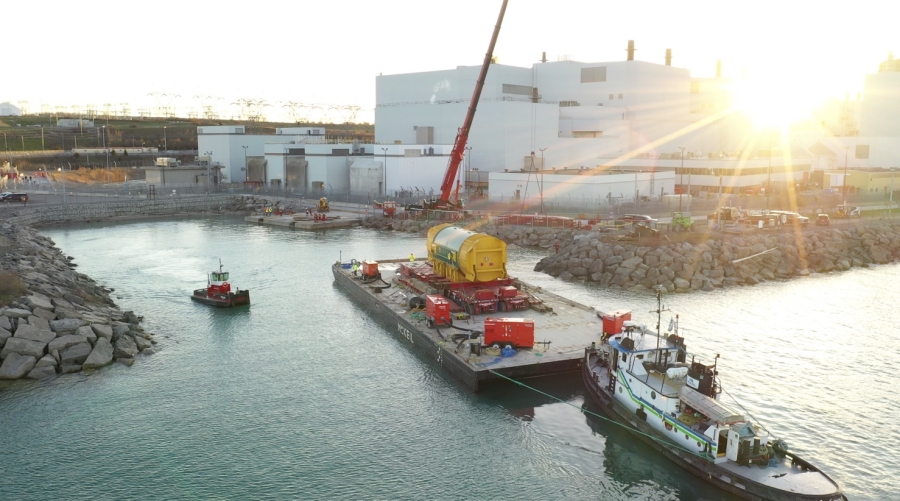 Stator load-in via barge provides well-grounded solution
