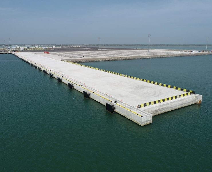 ShibataFenderTeam supplied Cone Fender Systems for the new Patimban Port in Indonesia