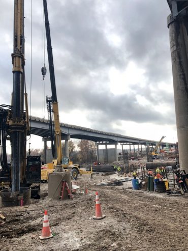 Nucor Skyline Rolled and Welded Pipe Piles Used in Meramec River Bridge ...