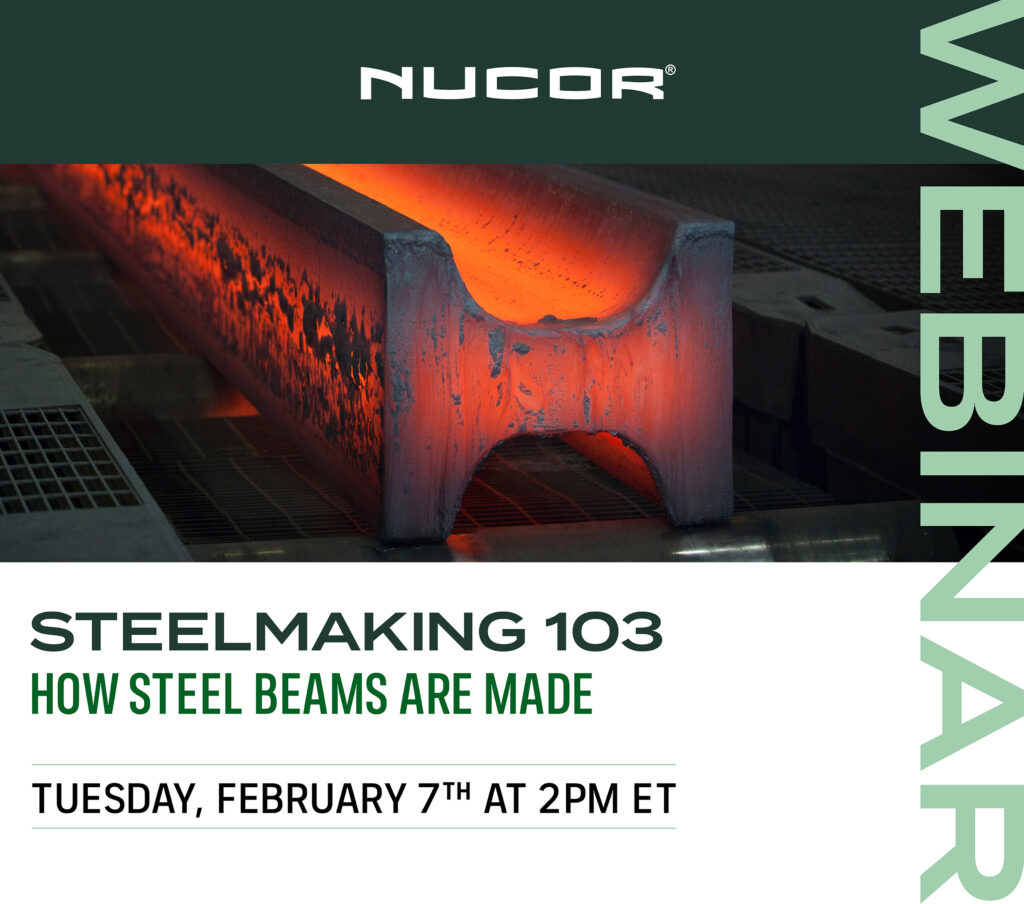 Webinar: Nucor SteelMaking 103: How Steel Beams Are Made - Pile Buck ...