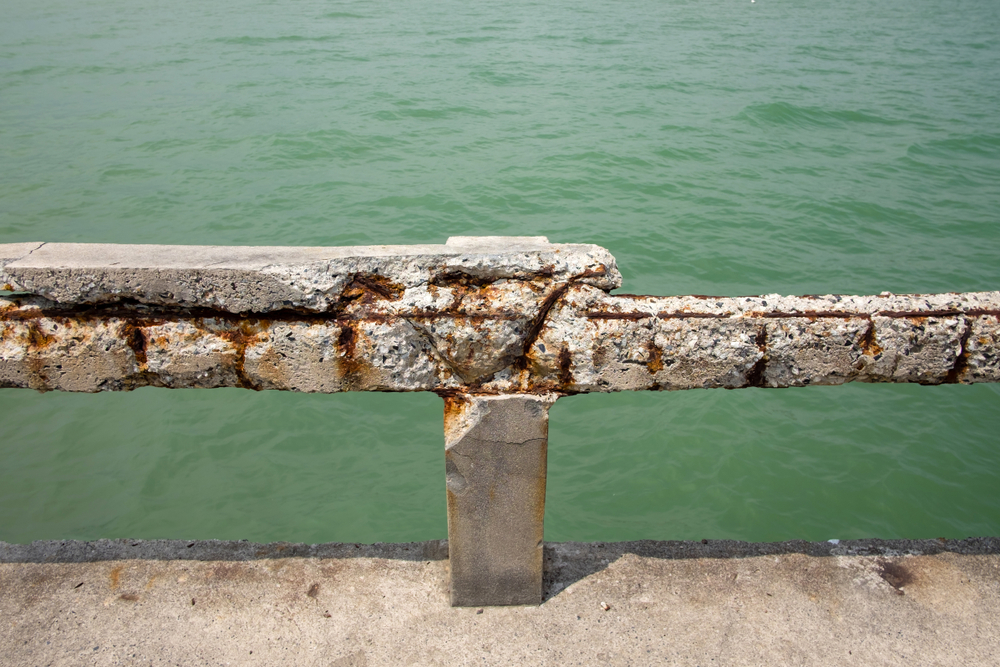 Seawalls deteriorate quickly when moisture seeps through cracks and reaches the reinforcement. Applying hydrophobic sealants and crystalline waterproofing compounds restores durability and prevents rust expansion.