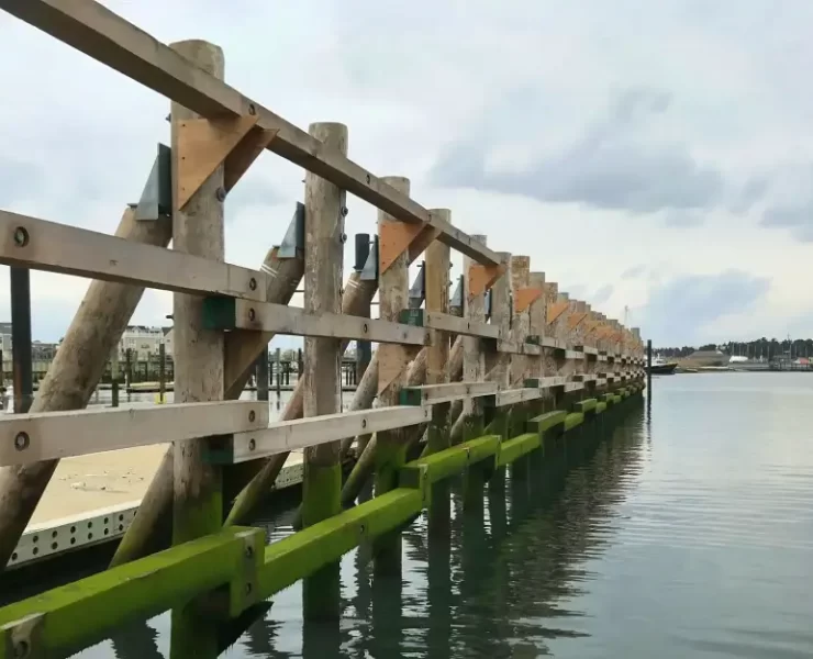 Marine hardware is exposed to chlorides, moisture, and constant movement, which accelerates corrosion and weakens structural connections over time. Choosing the correct materials helps prevent early joint failure in demanding coastal environments. Photo Credit: Marine Construction Supply