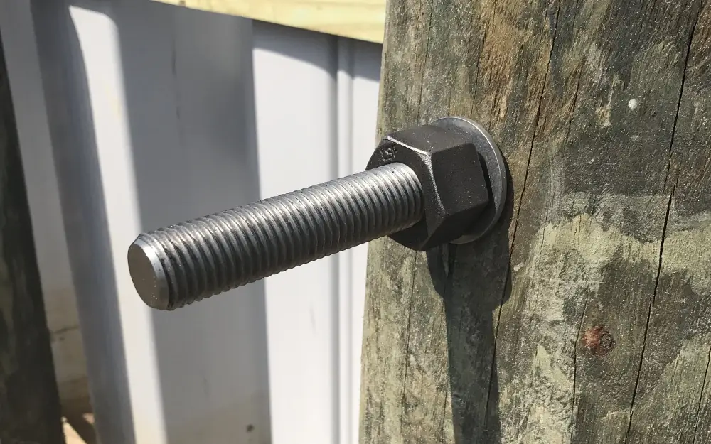 Galvanic corrosion occurs when dissimilar metals contact each other in the presence of saltwater. Using compatible materials or insulating components helps protect fasteners from rapid deterioration. Photo Credit: Marine Construction Supply