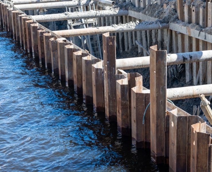 Sheet piling exposed to marine conditions corrodes faster due to constant moisture and chloride contamination. Proper surface preparation slows this process and supports long term structural performance.