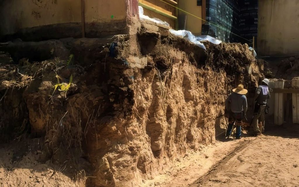 Permeation grouting is widely used to reduce soil permeability and manage groundwater inflow. It plays a critical role in excavation support, underpinning, and deep foundation preparation in water-bearing soils. Photo Credit: TerraGrout