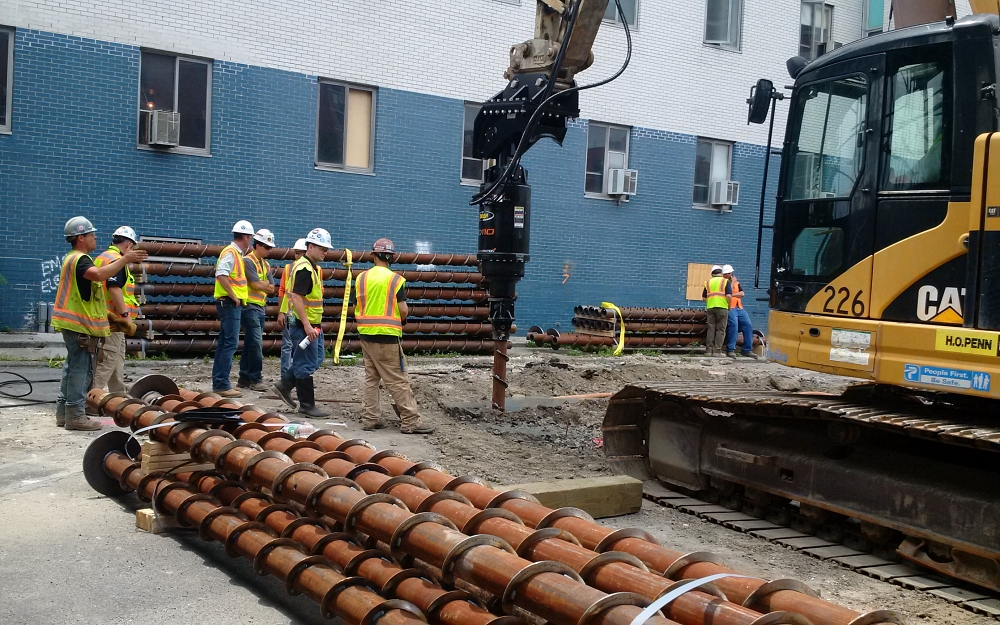 Helical anchors provide immediate load capacity once installed because they do not rely on curing time. Their torque to capacity relationship allows engineers to verify performance during installation. Photo Credit: Danbro Distributors