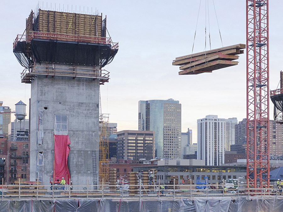 Wood-based concrete forming systems are used to shape foundations such as footings, walls, columns, and piers during concrete placement. These temporary systems must resist hydrostatic pressure while maintaining alignment and dimensional accuracy. Photo Credit: UFP Industries, Inc.