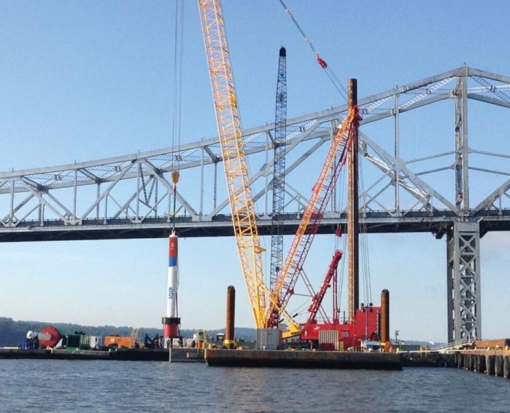 Multi angle pile driving allows engineers to transfer lateral forces into axial loads, reducing bending stress on foundation elements. This improves long-term stability in marine and bridge structures exposed to wind, current, and traffic loads. Photo Credit: IQIP