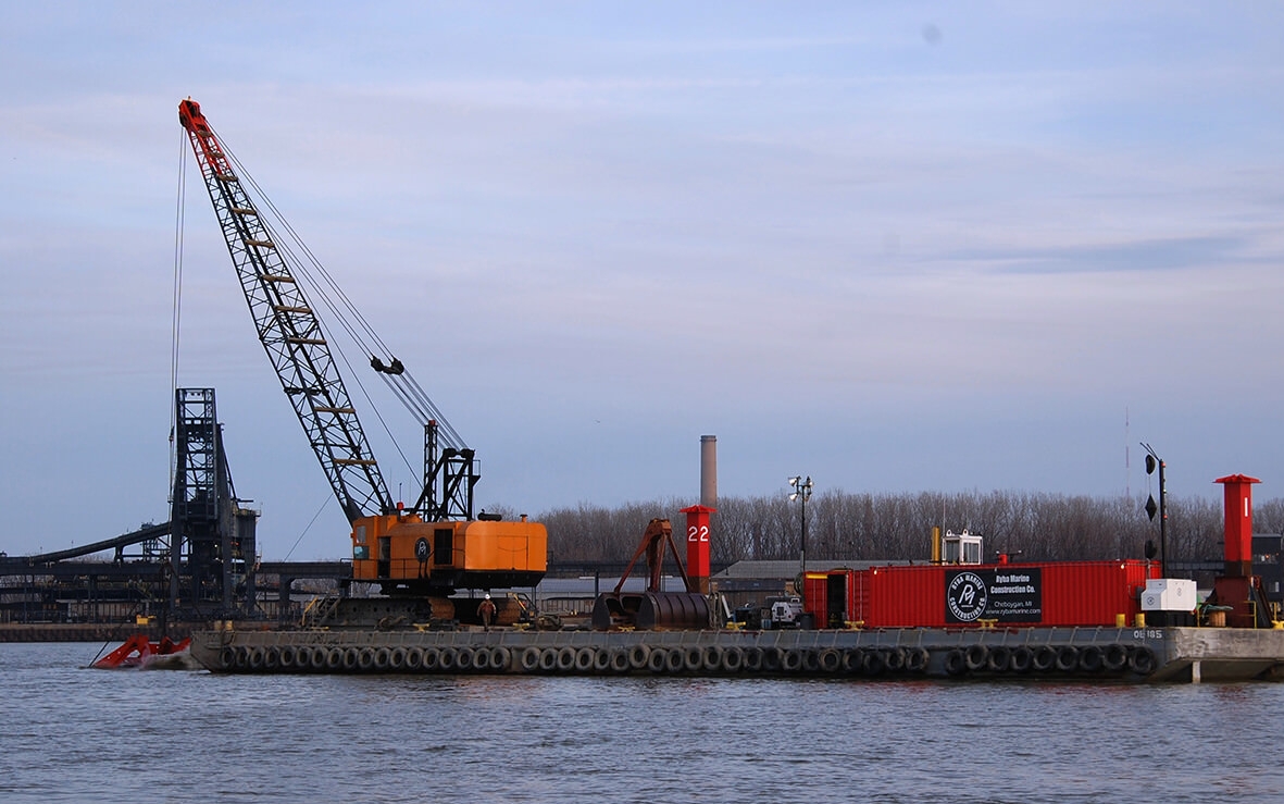 Timing dredging activities outside of critical spawning and migration periods helps limit ecological disruption. Seasonal planning is widely used to balance navigational needs with environmental protection. Photo Credit: Ryba Marine Construction Co.