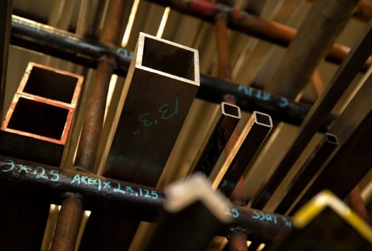 Steel tubes are frequently used in bracing systems because they offer high torsional stiffness and perform efficiently under both tension and compression. These properties help limit lateral movement in marine structures. Photo Credit: BT Metal Sales and Fabrication, Inc.