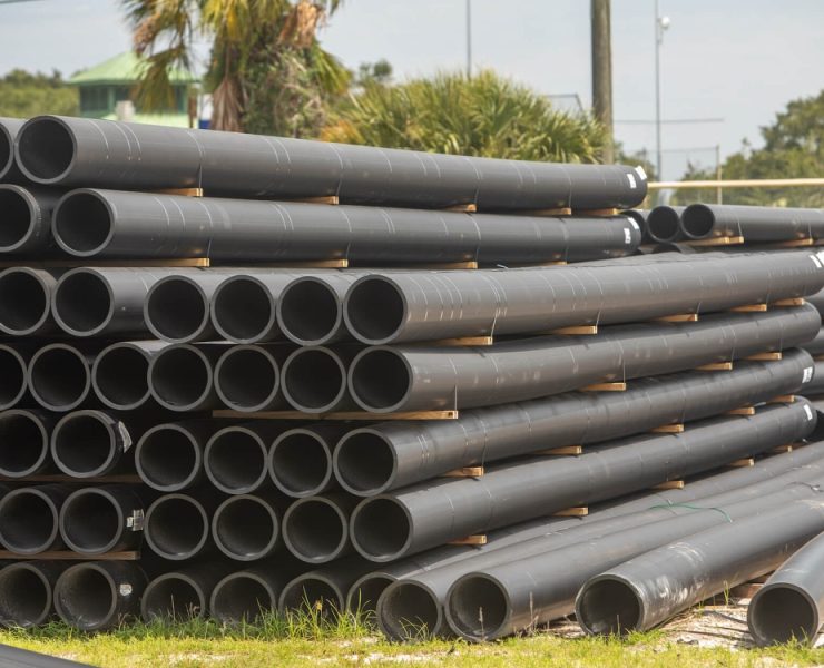 HDPE pipe is commonly specified for marine outfall and intake pipelines because it does not corrode in saltwater or wastewater environments. This makes it well suited for long-term submerged applications where access for repairs is limited. Photo Credit: HDPE Pipe & Fittings