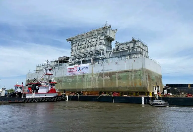 Drydock and transport conditions expose vessels to load paths that differ from normal floating service. Timber supports provide flexibility and surface compliance that rigid materials cannot offer. Photo Credit: Ritter Forest Products