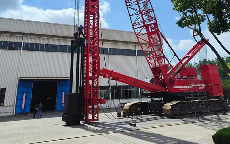 Soil type strongly influences pile driving performance. Loose soils allow easier penetration, while dense soils require higher hammer energy. Photo Credit: JUWEl Machinery