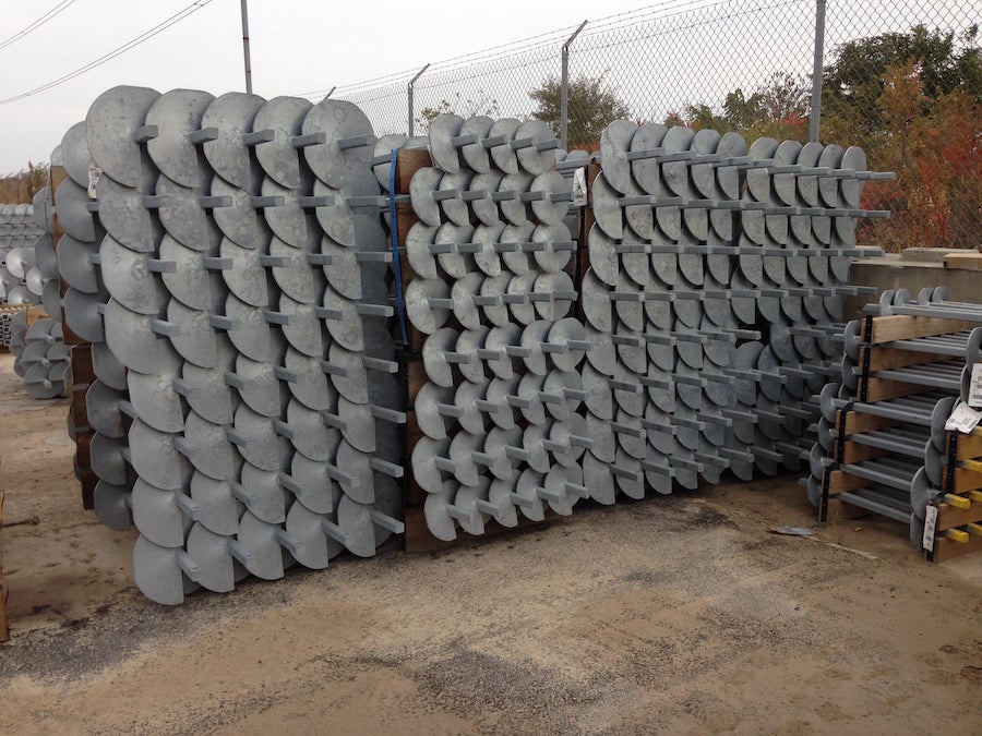 Helical anchors provide immediate load capacity once installed because they do not rely on curing time. Their torque to capacity relationship allows engineers to verify performance during installation. Photo Credit: Danbro Distributors